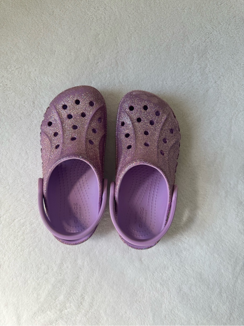 Crocs Kids' Classic Glitter Clog - Purple C12